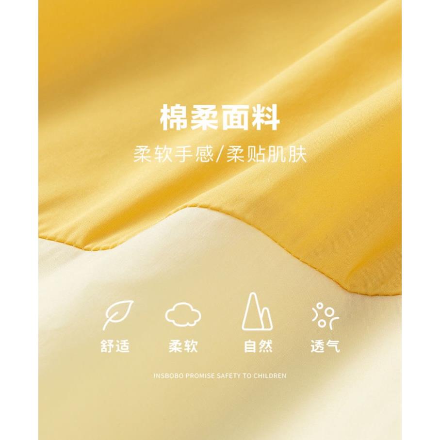 Dory House -   Váy Bé Gái Vải Thô Cotton Mềm Phối 2 Màu Form Rộng Thoải Mái Hàng Quảng Châu Cao Cấp