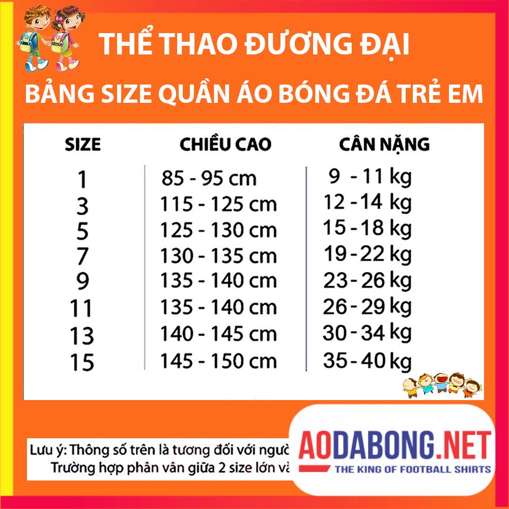 Quần Áo Bóng Đá Trẻ Em, Đồ Đá Banh Cho Bé Siêu Cưng Nhiều Mẫu Thun Lạnh Cao Cấp Không Nhăn Không Xù Lông