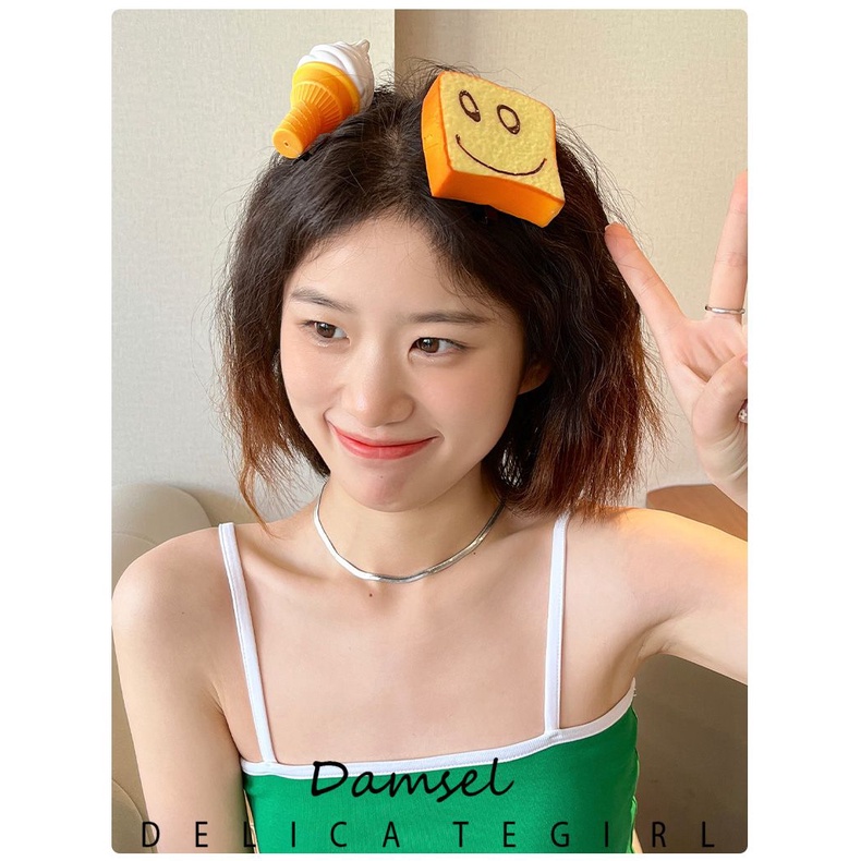 Kẹp Tóc Hình Que Kem / Thức Ăn Độc Đáo Dễ Thương Vui Nhộn Cho Bé Gái