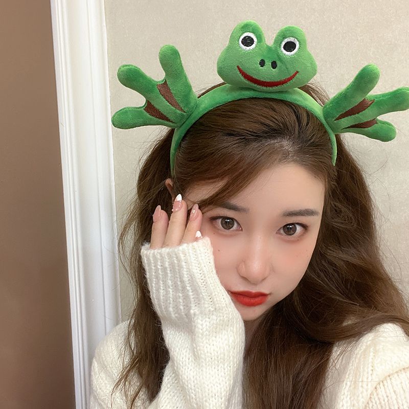 Băng Đô Cài Tóc Hình Chú Ếch Hoạt Hình Vui Nhộn Thời Trang Cho Nữ