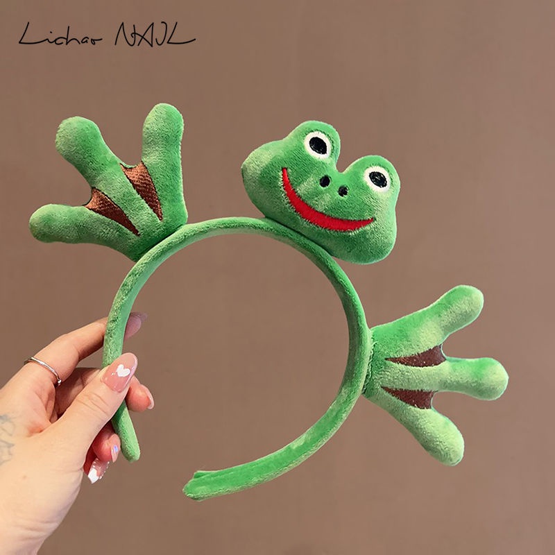 Băng Đô Cài Tóc Hình Chú Ếch Hoạt Hình Vui Nhộn Thời Trang Cho Nữ