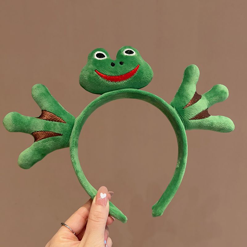 Băng Đô Cài Tóc Hình Chú Ếch Hoạt Hình Vui Nhộn Thời Trang Cho Nữ