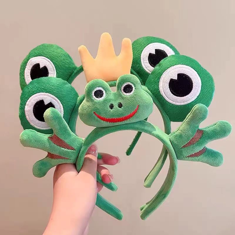 Băng Đô Cài Tóc Hình Chú Ếch Hoạt Hình Vui Nhộn Thời Trang Cho Nữ