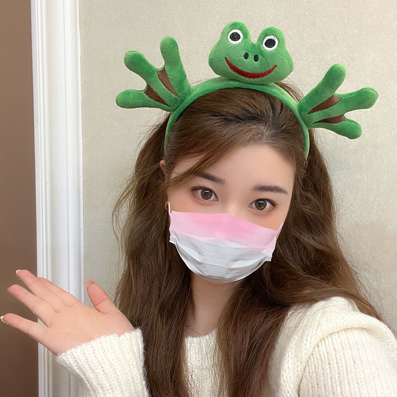 Băng Đô Cài Tóc Hình Chú Ếch Hoạt Hình Vui Nhộn Thời Trang Cho Nữ