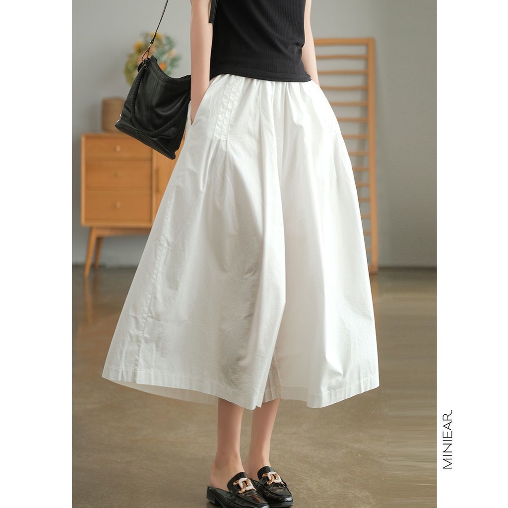 Jiashucheng Hàng Mới Về Quần Lửng Màu Trơn Thời Trang Hè Năng Động Cho Nữ