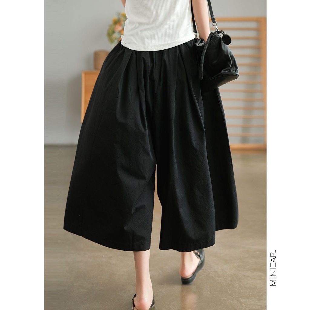 Jiashucheng Hàng Mới Về Quần Lửng Màu Trơn Thời Trang Hè Năng Động Cho Nữ