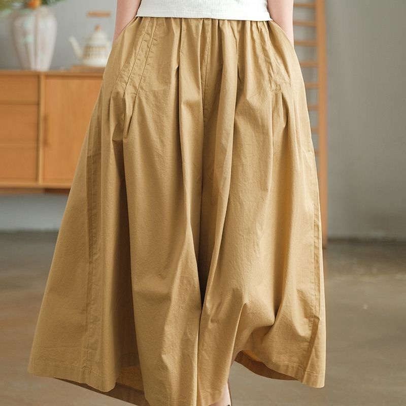 Jiashucheng Hàng Mới Về Quần Lửng Màu Trơn Thời Trang Hè Năng Động Cho Nữ