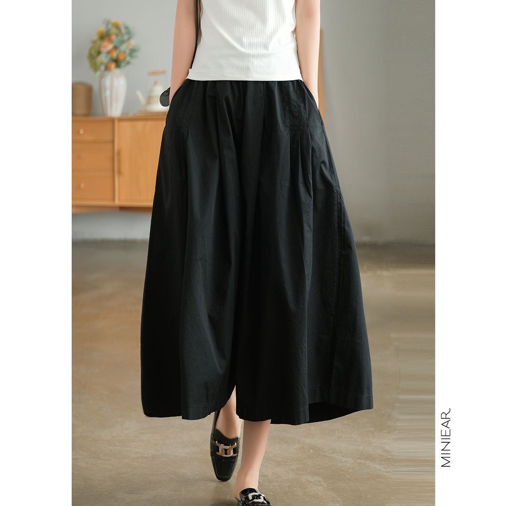 Jiashucheng Hàng Mới Về Quần Lửng Màu Trơn Thời Trang Hè Năng Động Cho Nữ