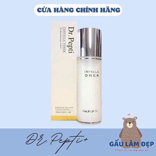 Toner Nước Hoa Hồng Căng Bóng Dr.Pepti Centella Toner Hàn Quốc 180ml