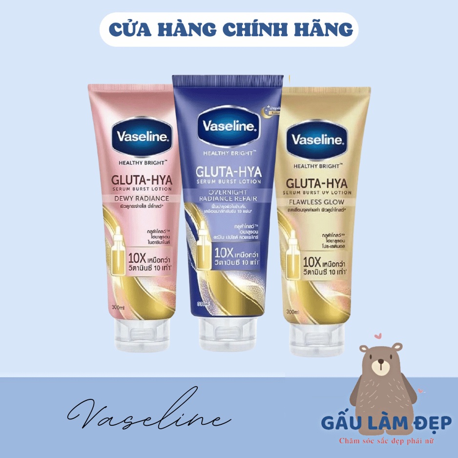 Dưỡng thể Vaseline Healthy Bright Gluta HYA 10X Thái Lan