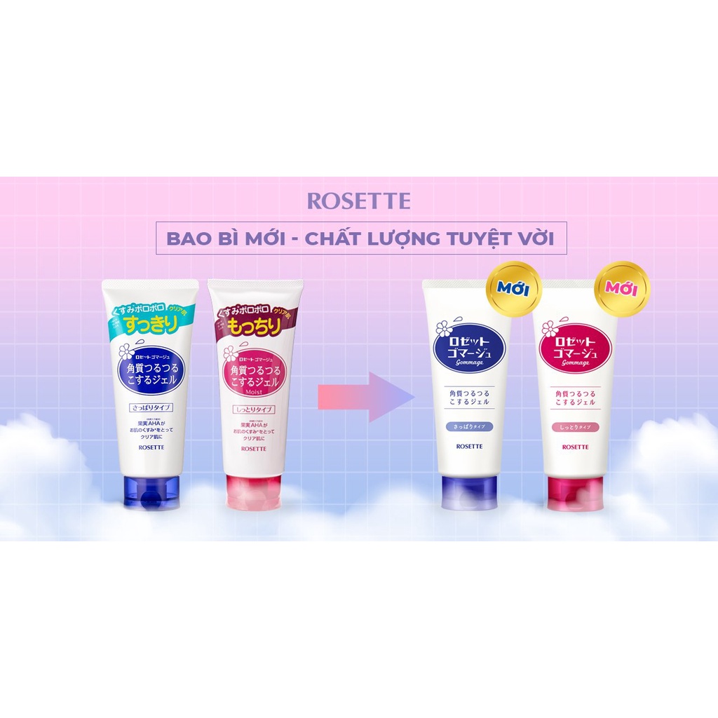 TẨY TẾ BÀO CHẾT GIÚP DA SÁNG MỊN ROSETTE NHẬT BẢN