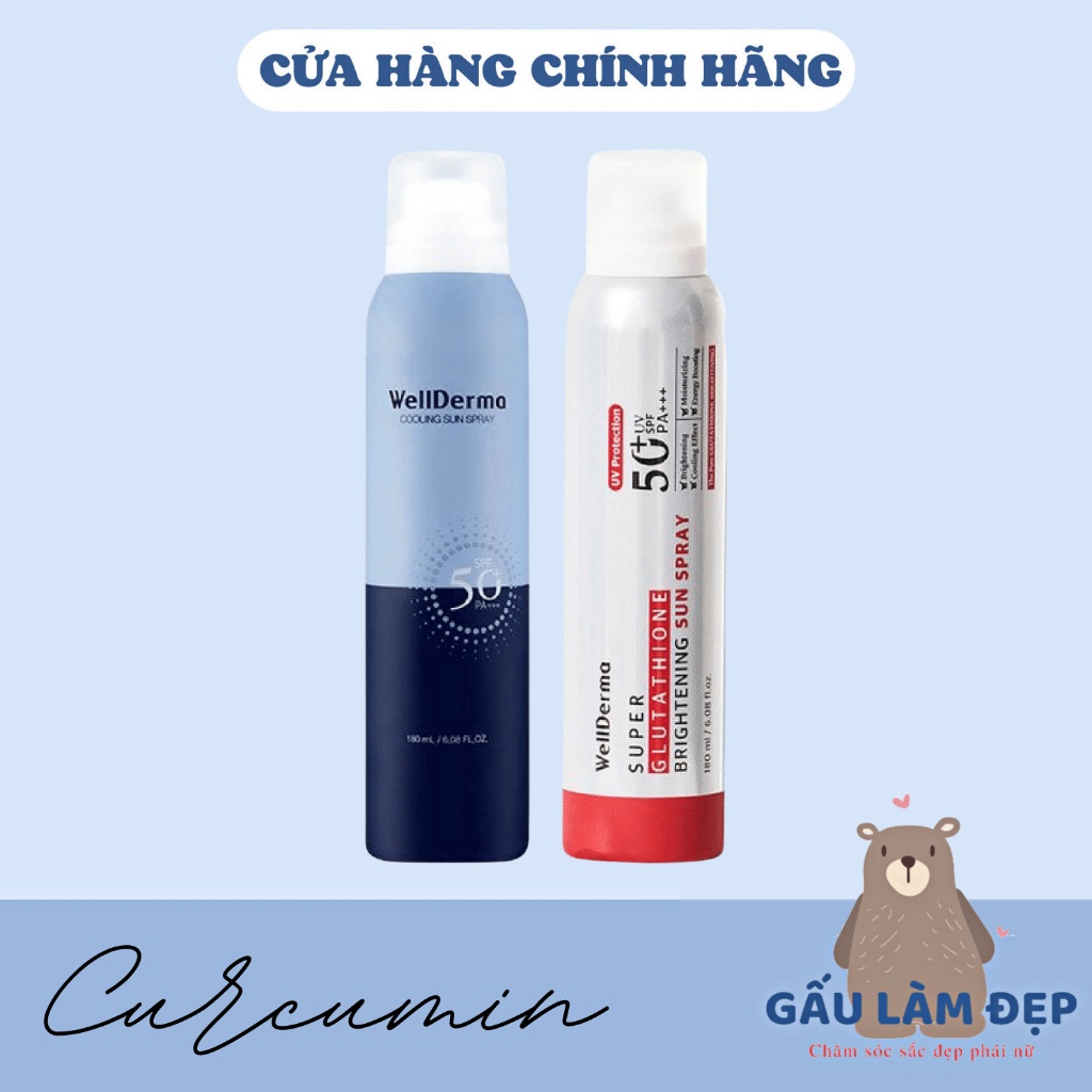 XỊT CHỐNG NẮNG WELLDERMA MẪU MỚI THÊM THÀNH PHẦN GLUTATHION NÂNG TONE TRẮNG DA