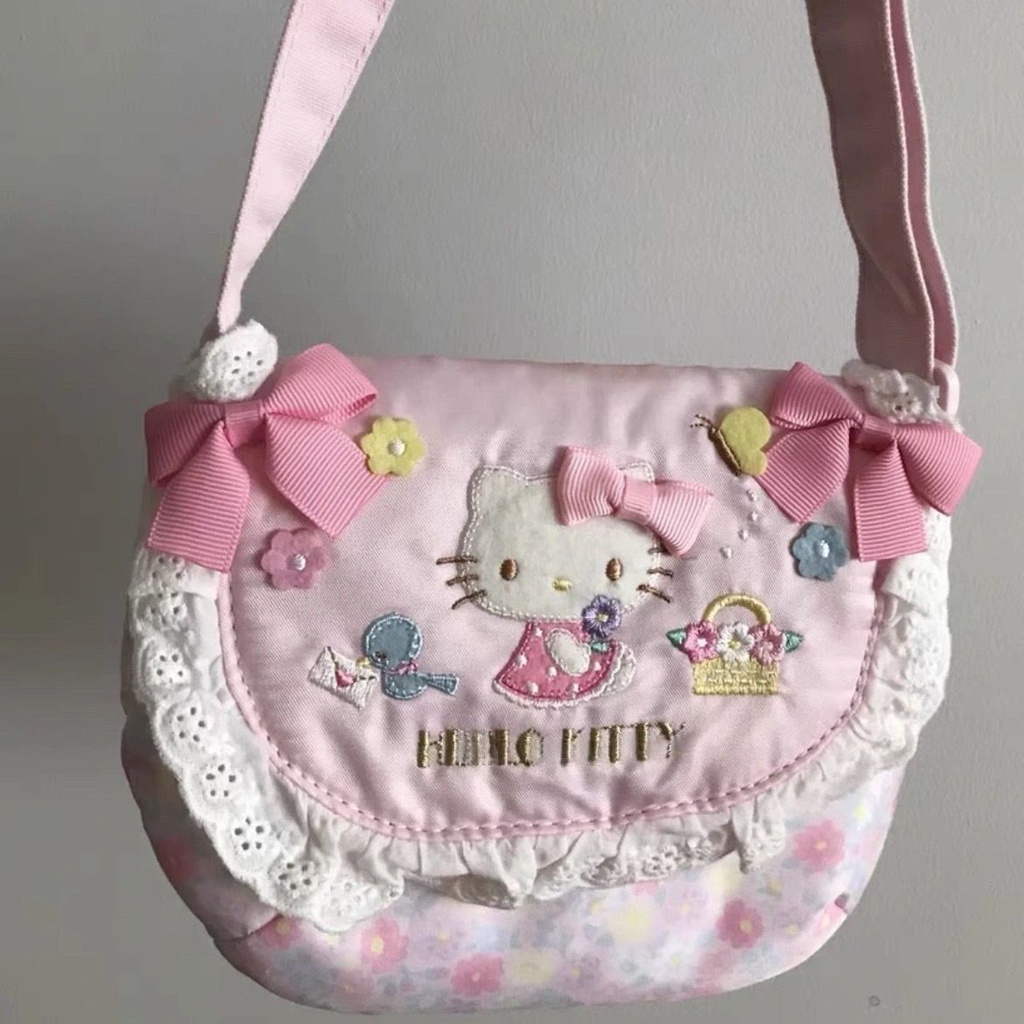 Túi Đeo Chéo Hình hello kitty Phong Cách Nhật Bản Xinh Xắn Cho Nữ