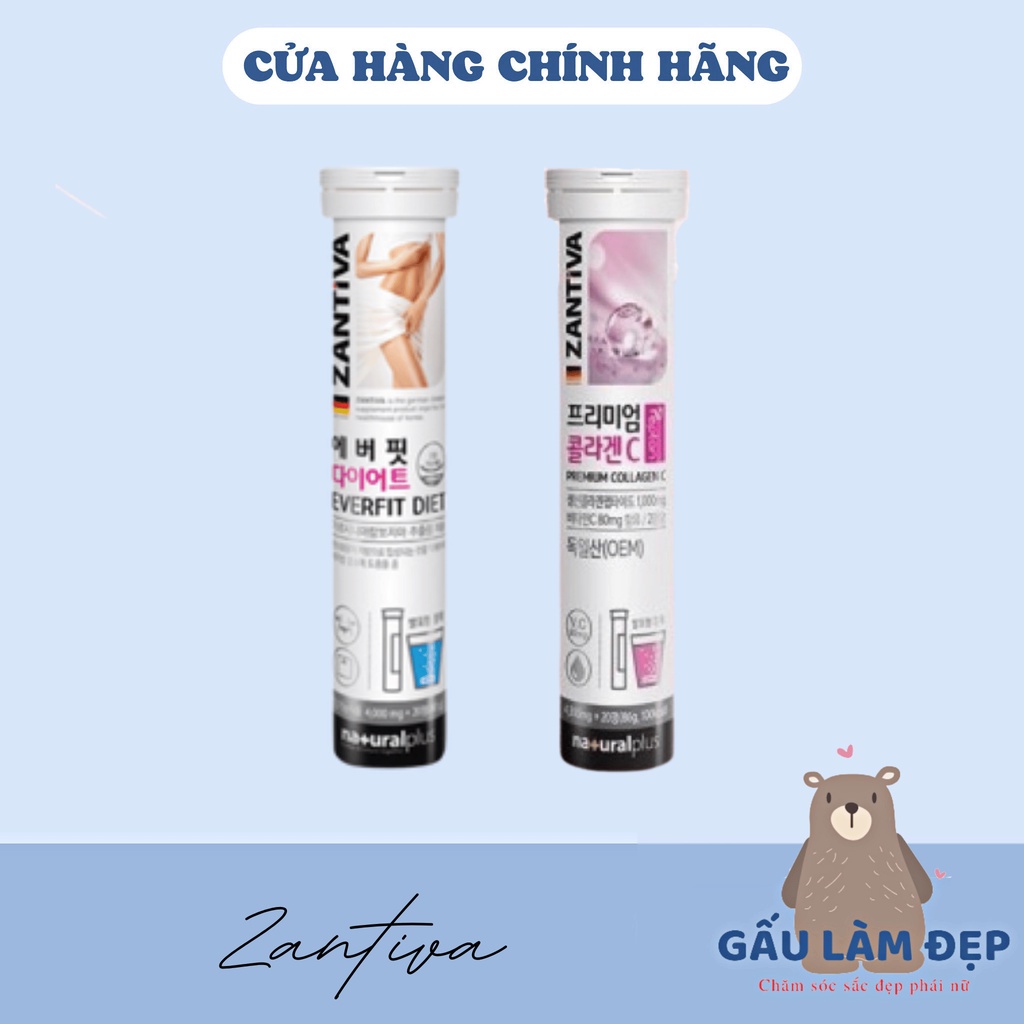 Viên Sủi Đẹp Da Dáng Zantiva Everfit Diet & Collagen C Đức lọ 20 viên
