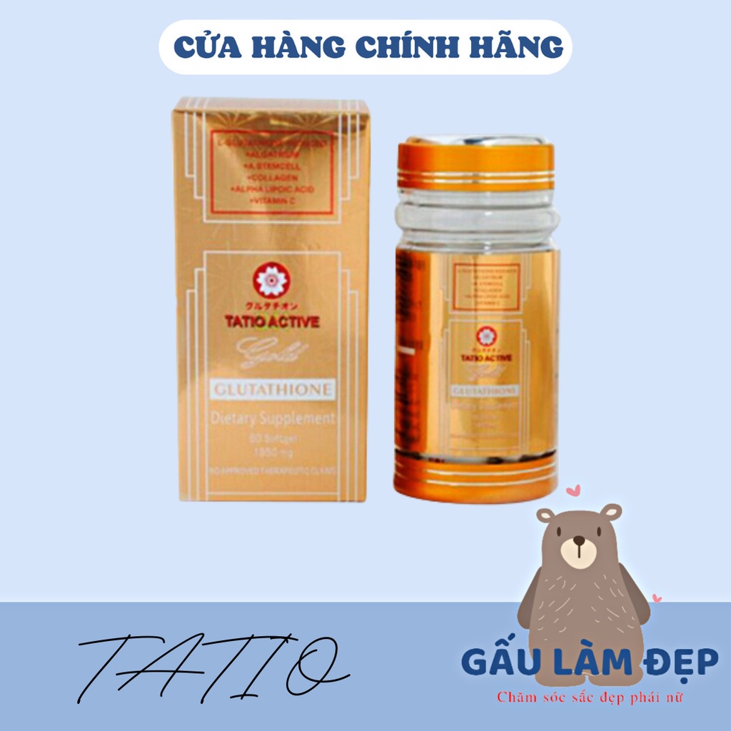 Viên Uống Hỗ Trợ Trắng Da TATIO ACTIVE GOLD GLUTATHIONE