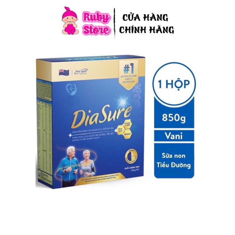Sữa tiểu đường Diasure hộp giấy 850g 34 gói nhỏ tiện lợi, dễ sử dụng