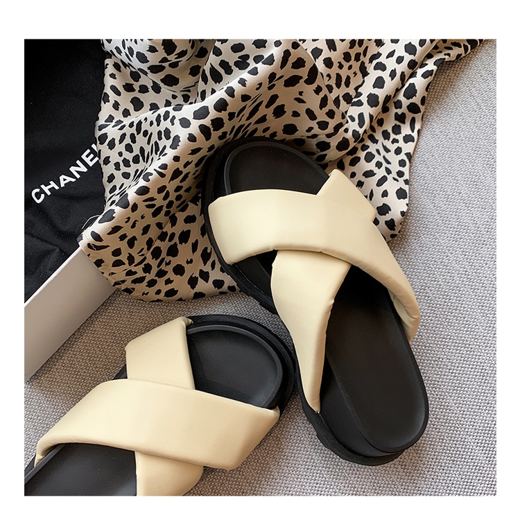 Dép Sandal Đế Xuồng Dày Quai Chéo Hở Ngón Phong Cách Mới 2023