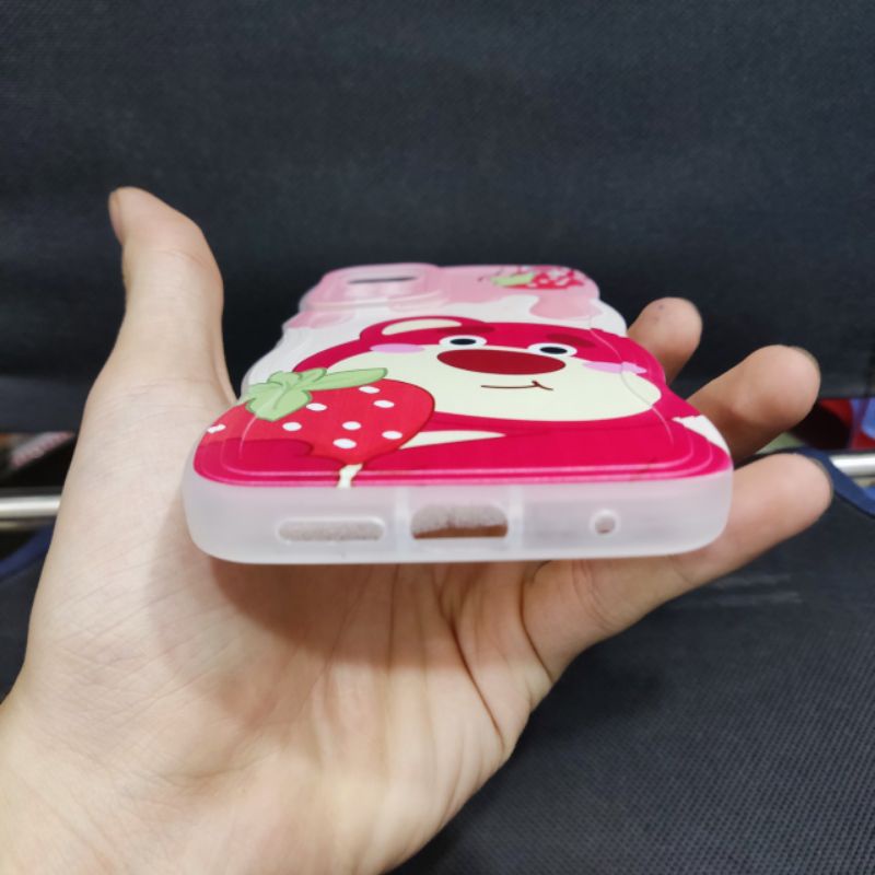 Ốp lưng Xiaomi Redmi note 11 / 11S dẻo viền lượng sóng lưng in hình gấu dâu