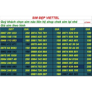 SIM ĐẸP, SIM PHONG THỦY hottt ***