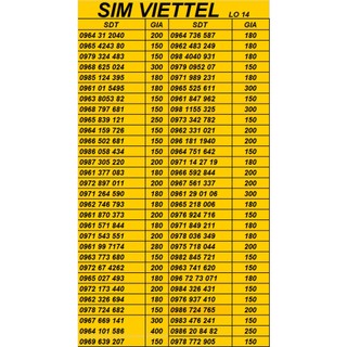 SIM ĐẸP, SIM PHONG THỦY hottt ***