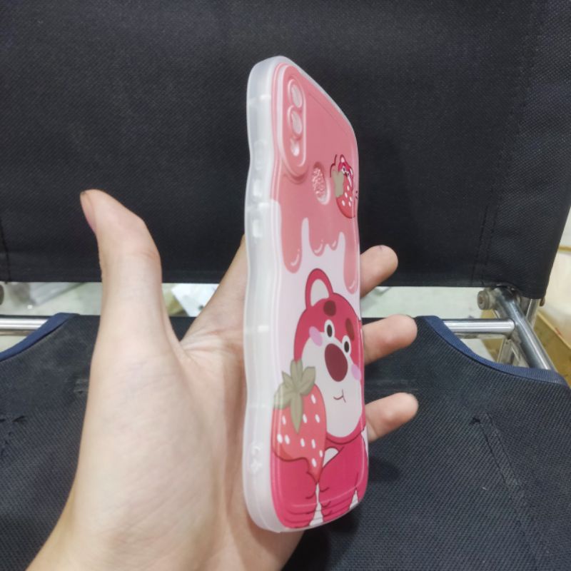 Ốp lưng Huawei nova 3i dẻo viền lượng sóng lưng in hình gấu dâu