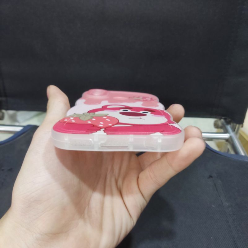 Ốp lưng Huawei nova 3i dẻo viền lượng sóng lưng in hình gấu dâu