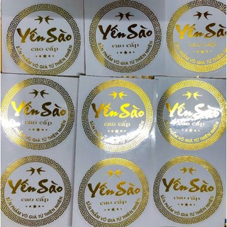 Tem dán hộp yến sào cao cấp