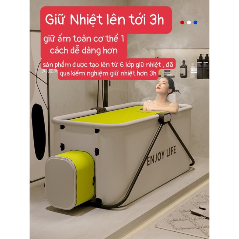 Bồn Tắm Gấp Gọn Enjoy Life Cao Cấp, Tiện Lợi Ngâm Thuốc , Xông Hơi , Ngâm Nước Đá