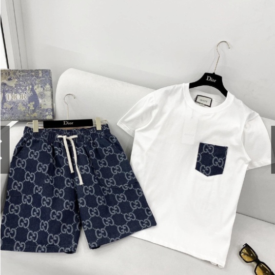 Bộ Quần Áo Thun GC Có Túi Ngắn Tay, Bộ Thể Thao Nam Mùa Hè - AK53 .