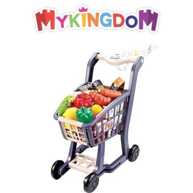 Đồ chơi xe đẩy siêu thị có đèn nhạc  41PCS chi tiết to, kích thước lớn, hàng Cao cấp