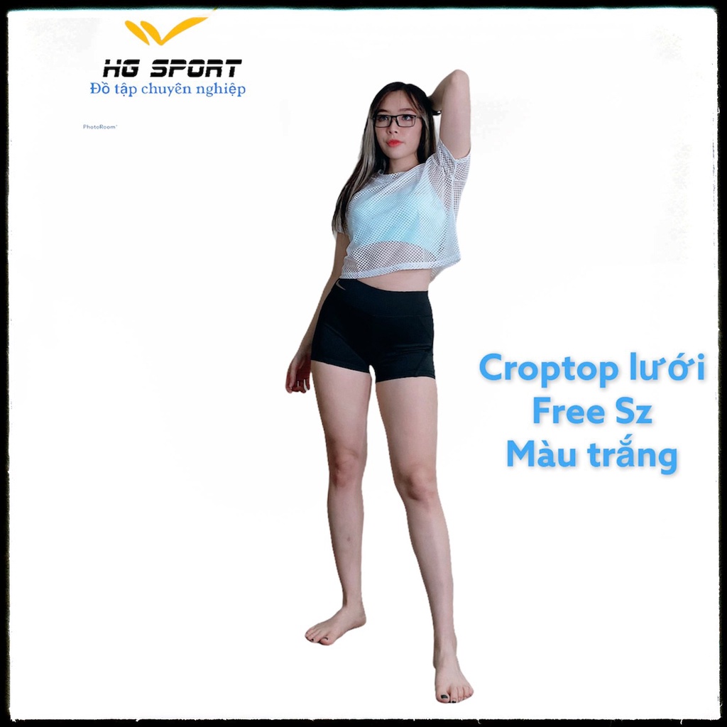 Croptop Tập Gym, Zumba, Thể Thao nữ, Áo Lưới Có Tay từ 45 - 57kg CRTL09