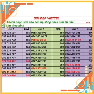 SIM 4G 1 NĂM SIM VIETTEL SỐ ĐẸP 09 TẠI ĐÂY LÔ 3 hottt _rẻ 5*