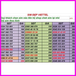 Sim 4g 1 năm sim viettel số đẹp 09 tại đây lô 3 hottt