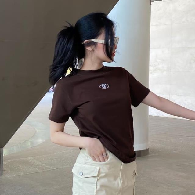 Áo thun BABY TEE LOGO W, Áo baby tee thêu chữ W Localbrand.studio winshop001 New 2023