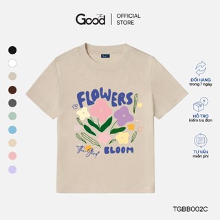 Áo baby tee "flowers" the good, áo thun baby tee hoa flower localbrand.studio new 2023
