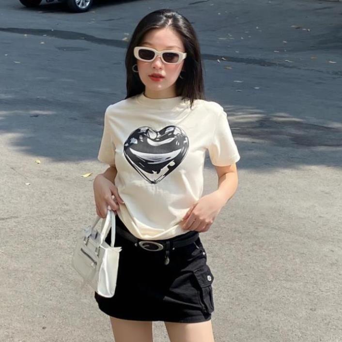 Áo BABY TEE BLACK HEART, áo thun baby tee cotton 100% localbrand.studio New 2023 | BigBuy360 - bigbuy360.vn