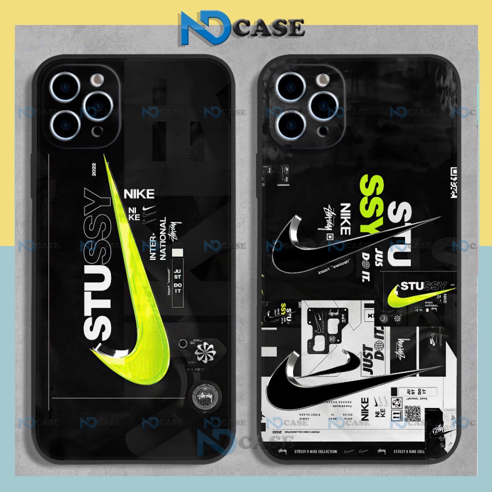 Ốp lưng iphone nike stussy cạnh vuông chống sốc bảo vệ camera silicon dẻo ip 6/6s/7/8/X/XS/11/12/13/14 Pro Plus Max