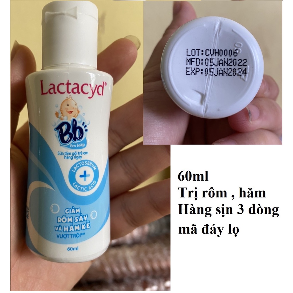 Sữa tắm lactacyt mini , chai xanh biển (mcs)