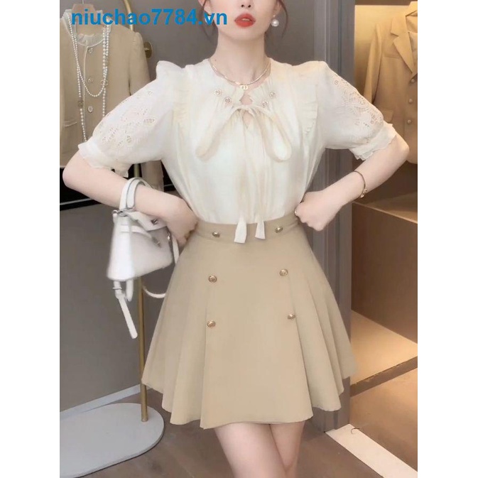 Áo Sơ Mi Ngắn Hai Lớp Trước Và Sau Phong Cách Phương Tây Thời Trang Mùa Hè Cho Nữ sm