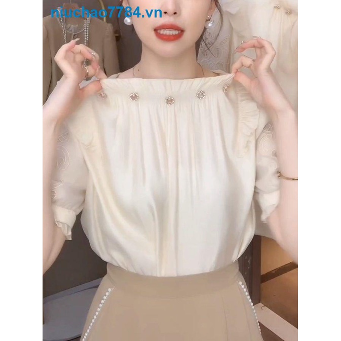 Áo Sơ Mi Ngắn Hai Lớp Trước Và Sau Phong Cách Phương Tây Thời Trang Mùa Hè Cho Nữ sm