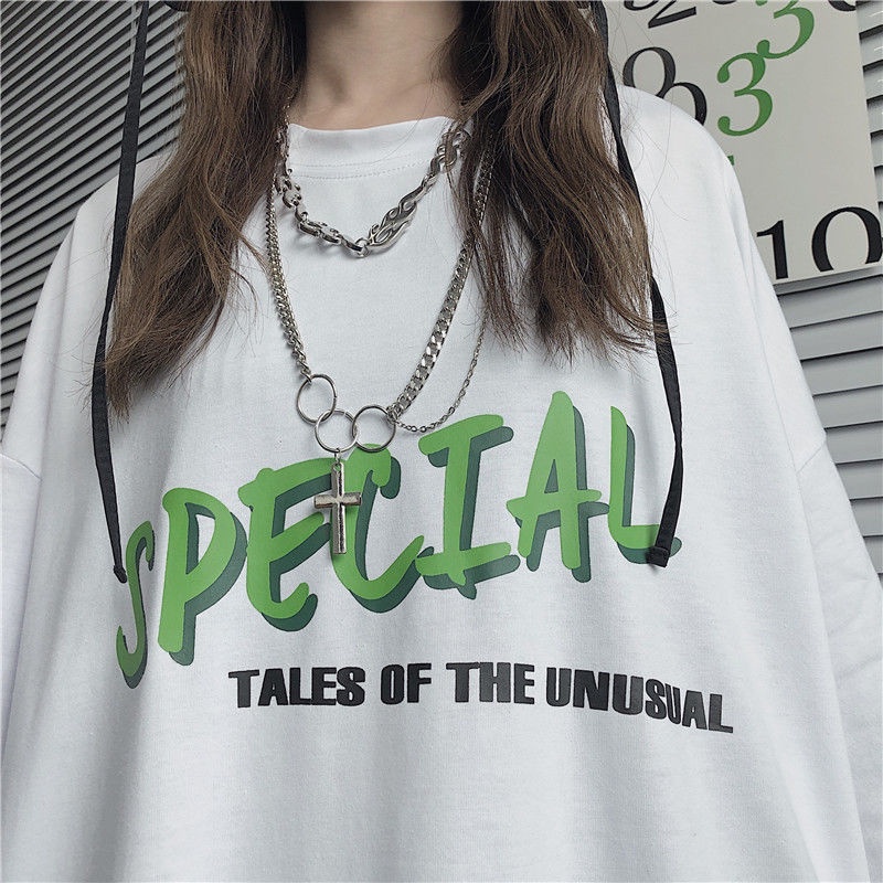 Jiashucheng Áo Thun Tay Ngắn Dáng Rộng Phong Cách Hàn Quốc Thời Trang Mùa Hè Cho Cặp Đôi