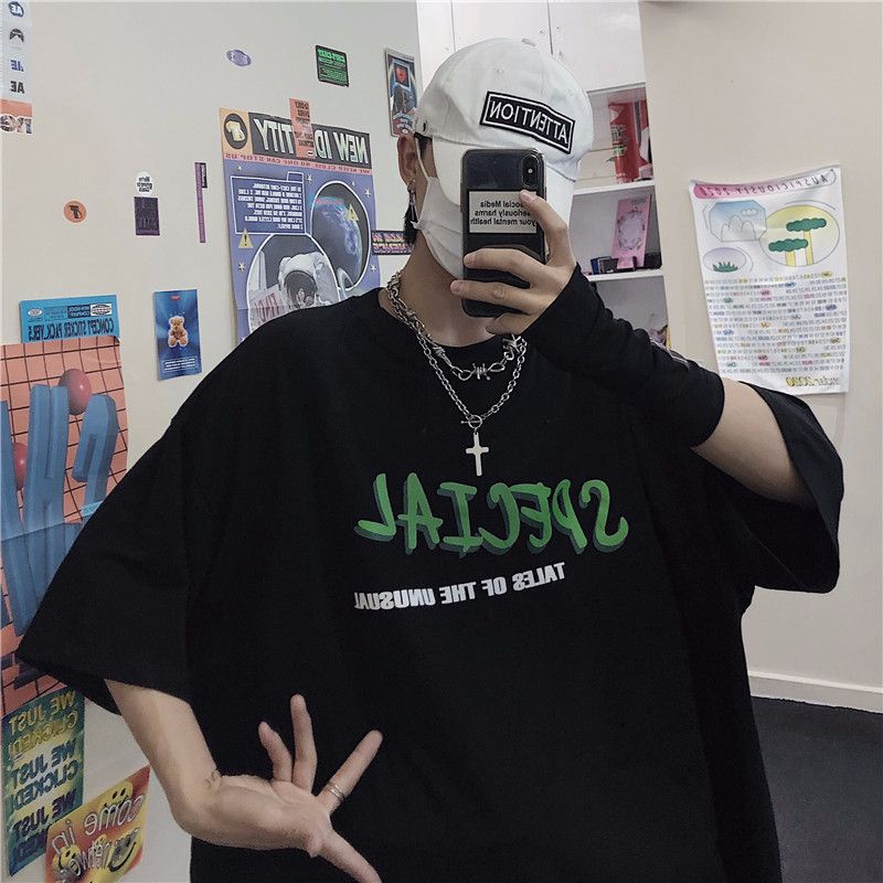 Jiashucheng Áo Thun Tay Ngắn Dáng Rộng Phong Cách Hàn Quốc Thời Trang Mùa Hè Cho Cặp Đôi