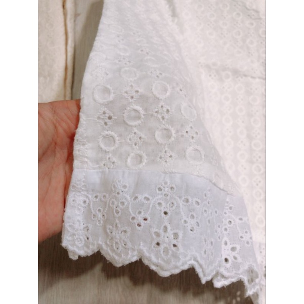 Set áo xô thêu viền ren quần short