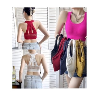 Áo bra tập gym yoga đúc lỗ 3 dây kiểu mới