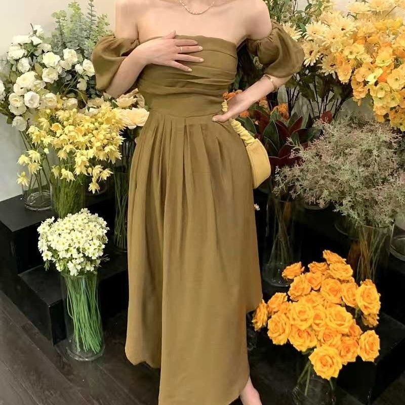 Jiashucheng Áo Ống Ngắn Tay Hở Vai Thời Trang Mùa Hè Cho Nữ