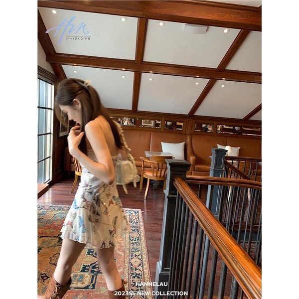 Đầm Hai Dây Đính Đinh Tán Thiết Kế Độc Đáo Thời Trang Mùa Hè Xinh Xắn Cho