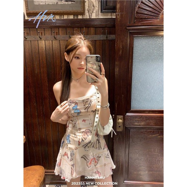 Đầm Hai Dây Đính Đinh Tán Thiết Kế Độc Đáo Thời Trang Mùa Hè Xinh Xắn Cho