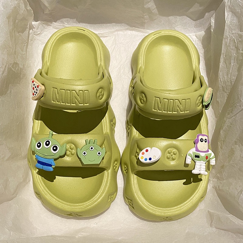 Giày Sandal Đế Mềm Dày Hai Cách Mang Chống Trượt Thoải Mái Thời Trang Mùa Hè Dành Cho Bạn Nữ