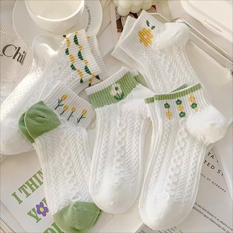 Vớ Mỏng Cổ Thấp Thấm Hút Mồ Hôi Thời Trang Xuân Hè Dễ Phối Đồ