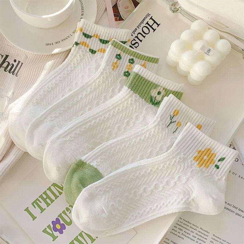 Vớ Mỏng Cổ Thấp Thấm Hút Mồ Hôi Thời Trang Xuân Hè Dễ Phối Đồ